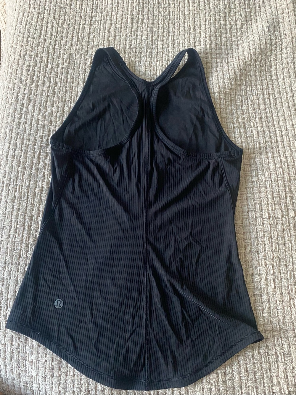 lululemon Black Ribbed Racerback Tank - Picture 2 of 2